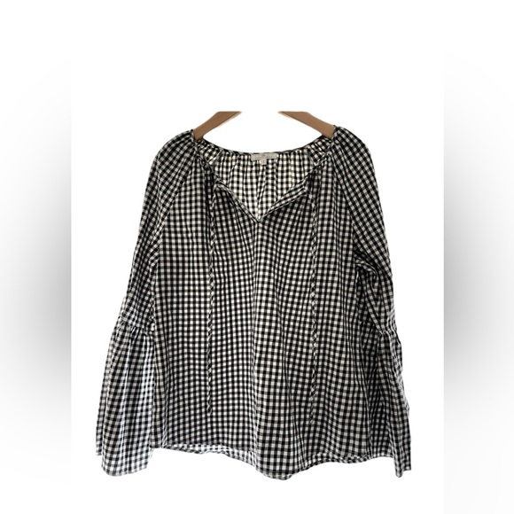 BNWOT Women’s Camber and Grace (RW & Co) black gingham blouse - Picture 1 of 7